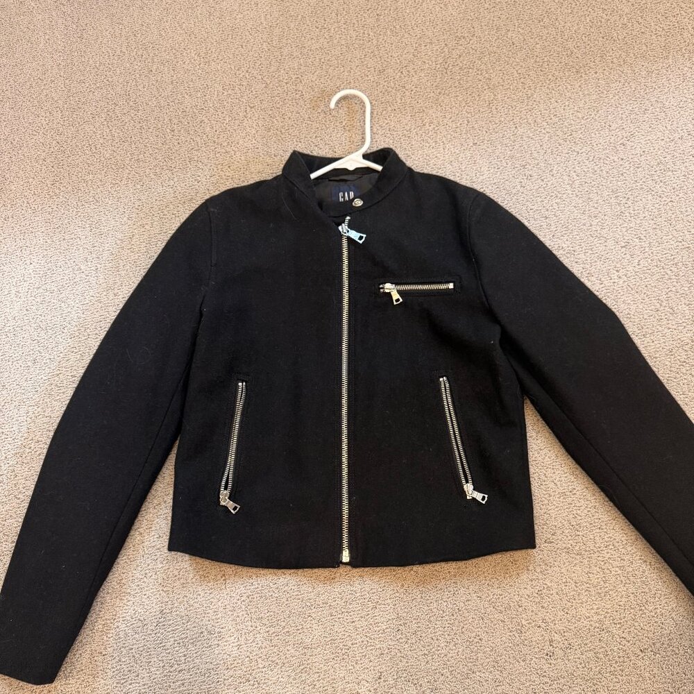 Wool moto jacket